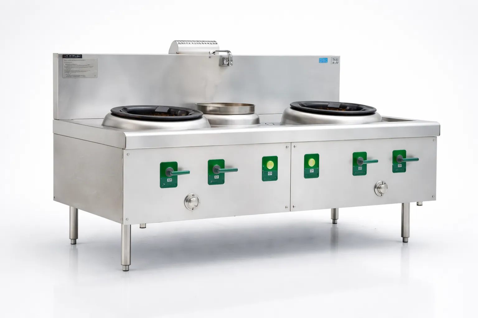 Double Wok Single Warmer Range